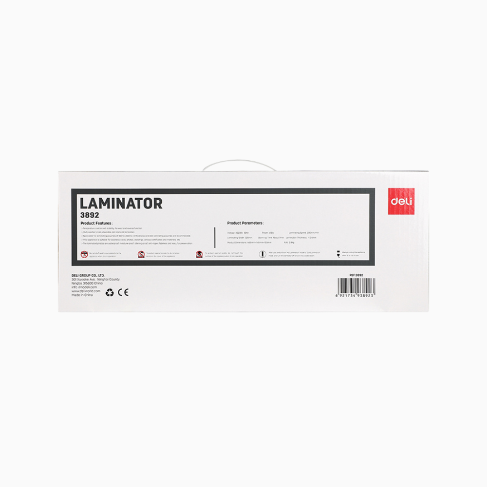 deli E3892 A3 Laminator, 80–200 Micron, Hot & Cold - Image 2
