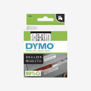 Dymo Tape 19mmx7m White D1 (BK/WH)