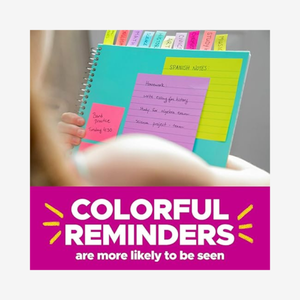 Post-it® Notes 655-5PK 76mm X 127mm Mix (5Pads) - Image 2