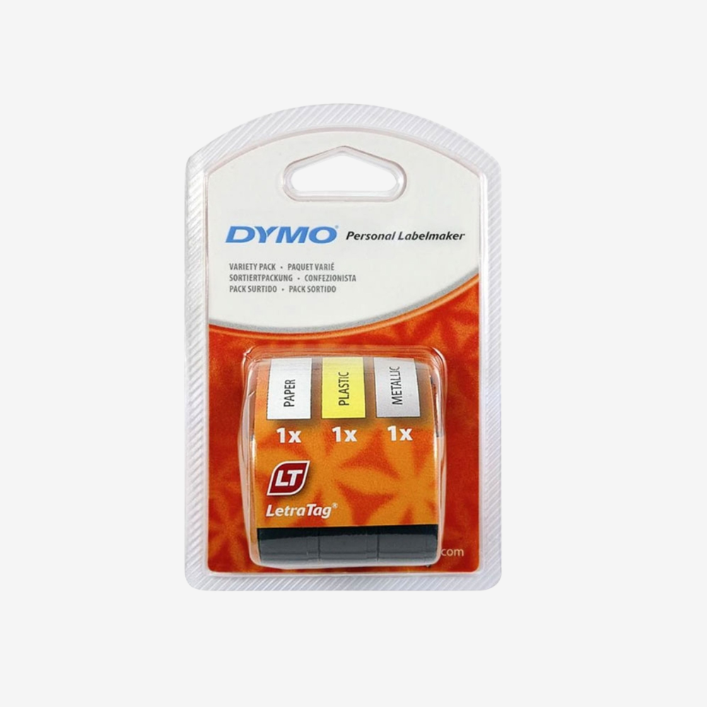 Dymo Letra Tag Tape With PK/3PC Mix Clrs