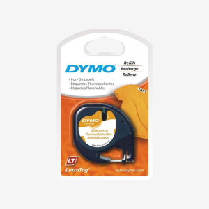 DYMO TAPE LETRA TAG 12MMX4M IRON-ON WHITE