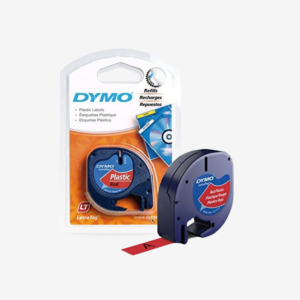Dymo Letra Tag Tape 12mmx4m Plastic – Red
