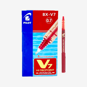 V7 HI-TECPOINT Roller Ball Pen (PK12pc) RED