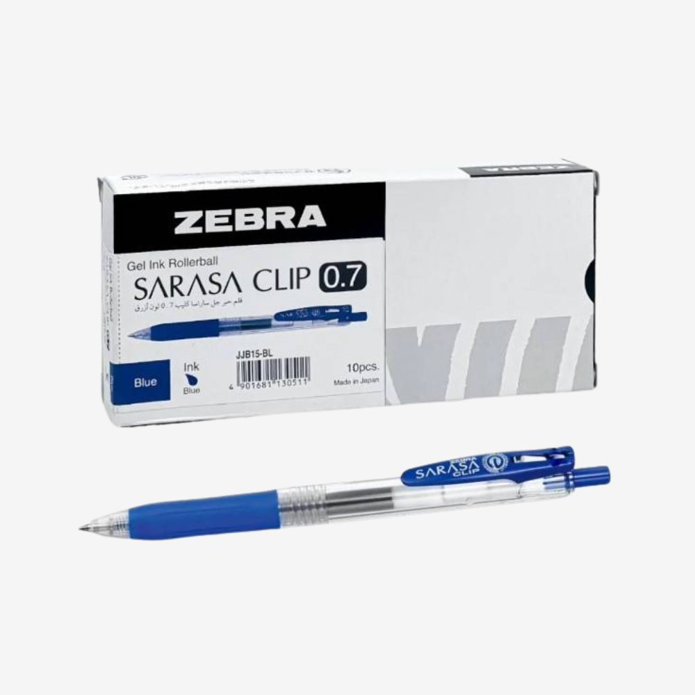 Zebra Sarasa Clip Pen (0.7) Blue (JJB15-BL) PK10pcs