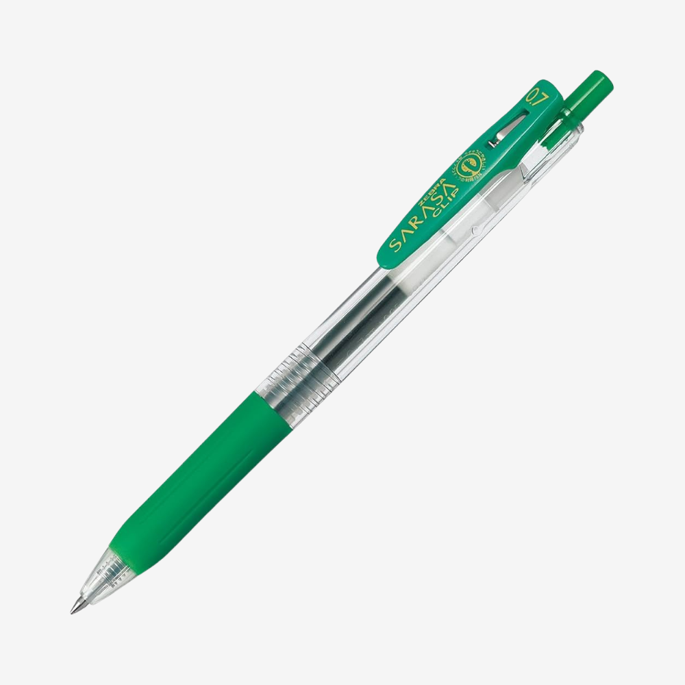 Zebra Sarasa Clip Pen (0.7) Green (JJB15-GR)