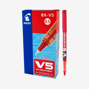 V5 HI-TECPOINT Roller Ball Pen (PK12pc) RED