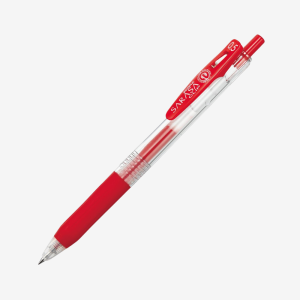 Zebra Sarasa Clip Pen (0.5) Red (JJ15-RD)