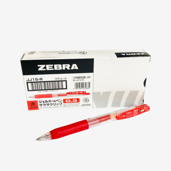 Zebra Sarasa Clip Pen (0.5) Red (JJ15-RD) PK10pcs