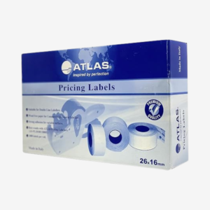 Atlas Two-line print White Pricing Labels Box of 36 (36,000 Labels) for 2 Line Price and Date Machine