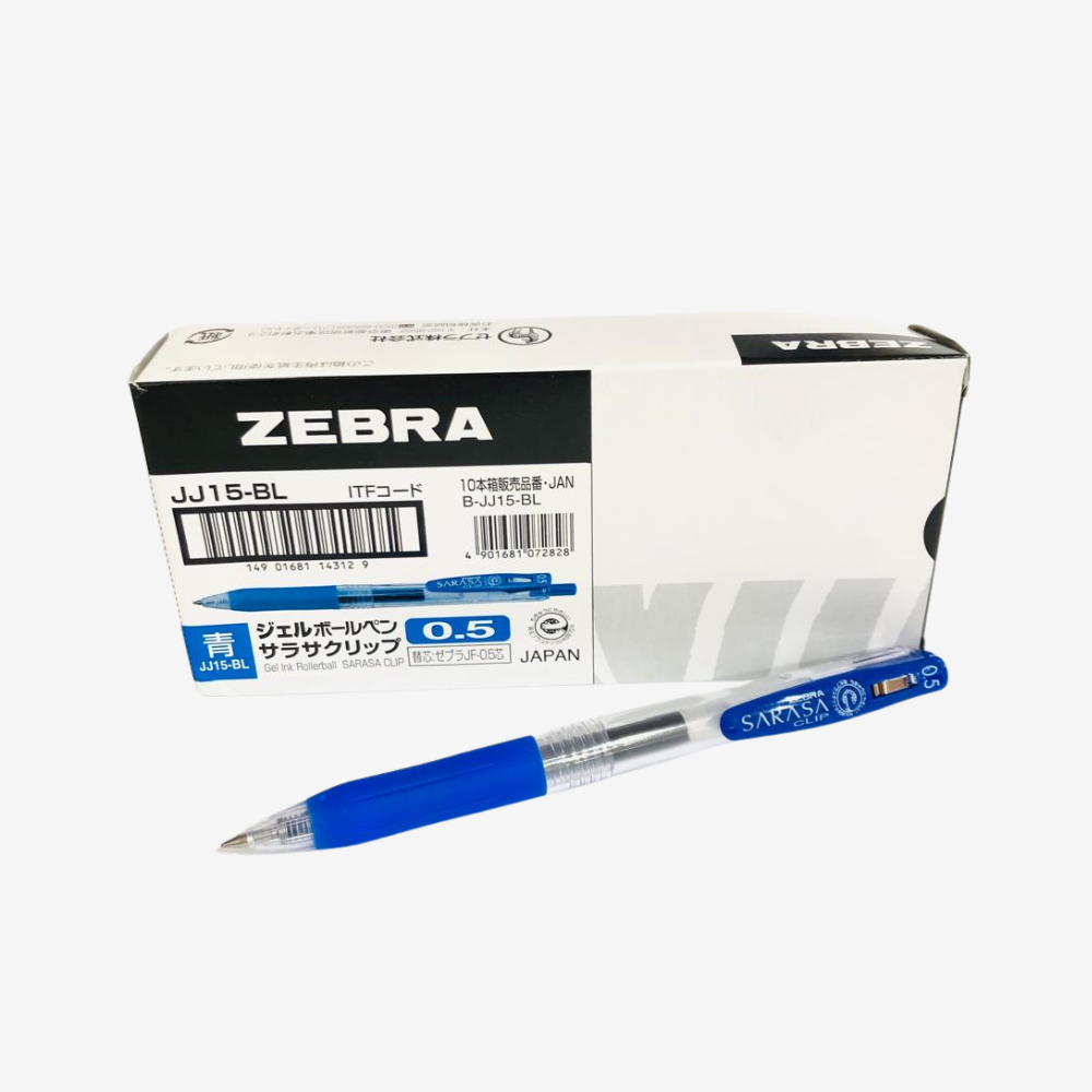 Zebra Sarasa Clip Pen (0.5) Blue (JJ15-BL) PK10pcs