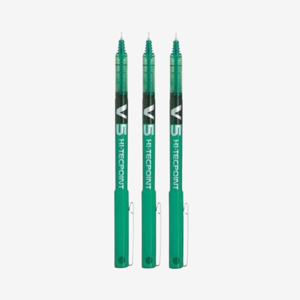 V5 HI-TECPOINT Roller Ball Pen (PK12pc) GREEN - Image 2