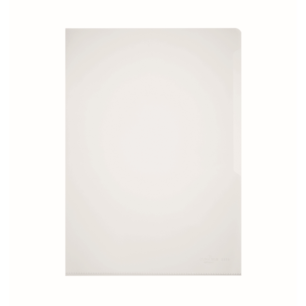 Durable 2339-19 Transparent L Shape Folder, 50 Pieces per Pack