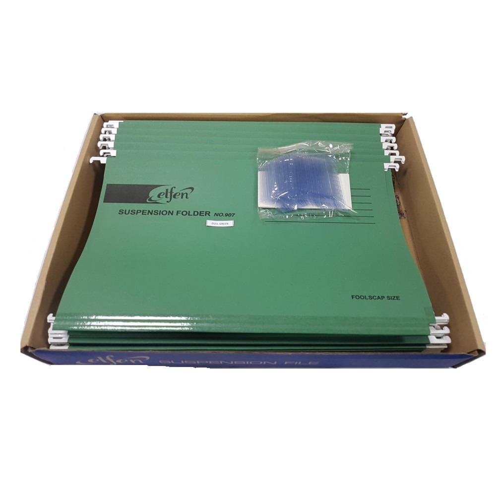 Elfen 907 Deluxe Suspension Folder Fullscape Size Pack of 50 Pieces Dull Green - Image 2