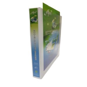 Elfen 9225D PVC Ring Binder Eco-Smart 2 Rings 1" Inch Spine Width White