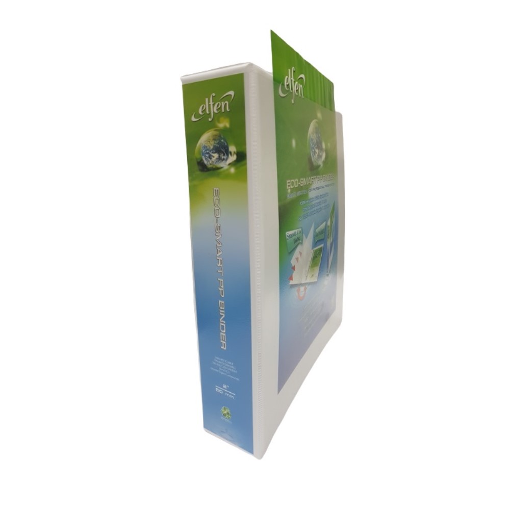 OLFA 9250D Elfen PP Ecosmart Ring Binder with 2 Inch Width and 2 Ring, White