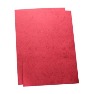 Embossed Binding Sheets A4 230gsm, Red, 100 Pieces per Pack