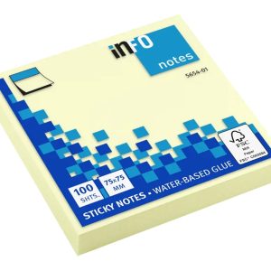 inFO 5654-01 Sticky Notes 75x75mm Pad (3x3)