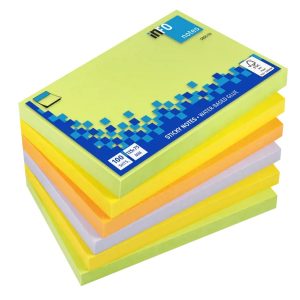 inFO 5855-76 Sticky Notes 125x75mm (5x3) 6 Pads Assorted Colours