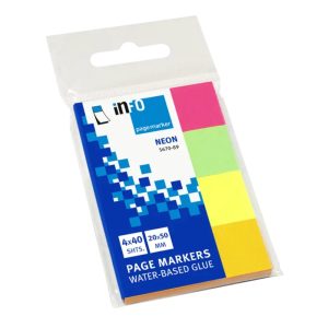 inFO 5670-89 Brilliant Pagemarker 4 Colors 50 Sheets Each