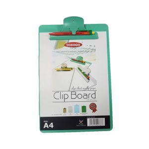 Yosogo A4/LETTER Size Plastic Clipboard with Handy Pen Holder and Bonus Pen - Holds Upto 40 Sheets - Durable ABS Plastic