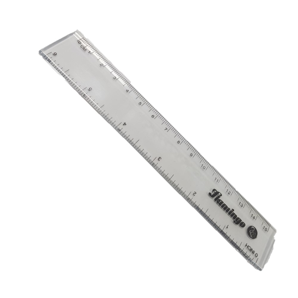 Plastic Ruler Transparent 6inches / 15cm - Image 2