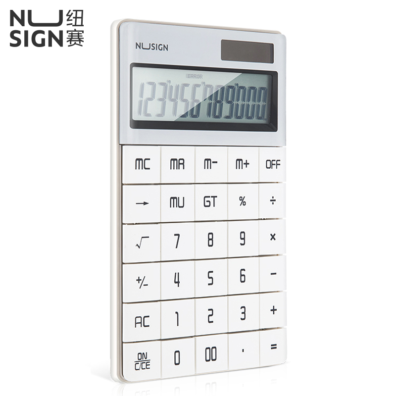 deli ENS041 Calculator, 165.3×103.2×14.7mm, 12 digits, White