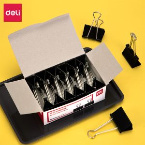 deli 9541 Effortless Binder Clip, 50mm, Black