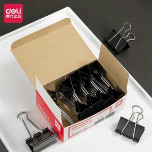 deli 9542 Effortless Binder Clip, 41mm, Black
