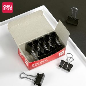 deli 9544 Effortless Binder Clip, 25mm, Black