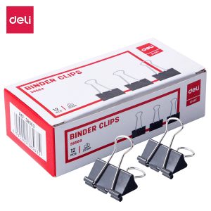 deli E38563 Effortless Binder Clip, 32mm, Black