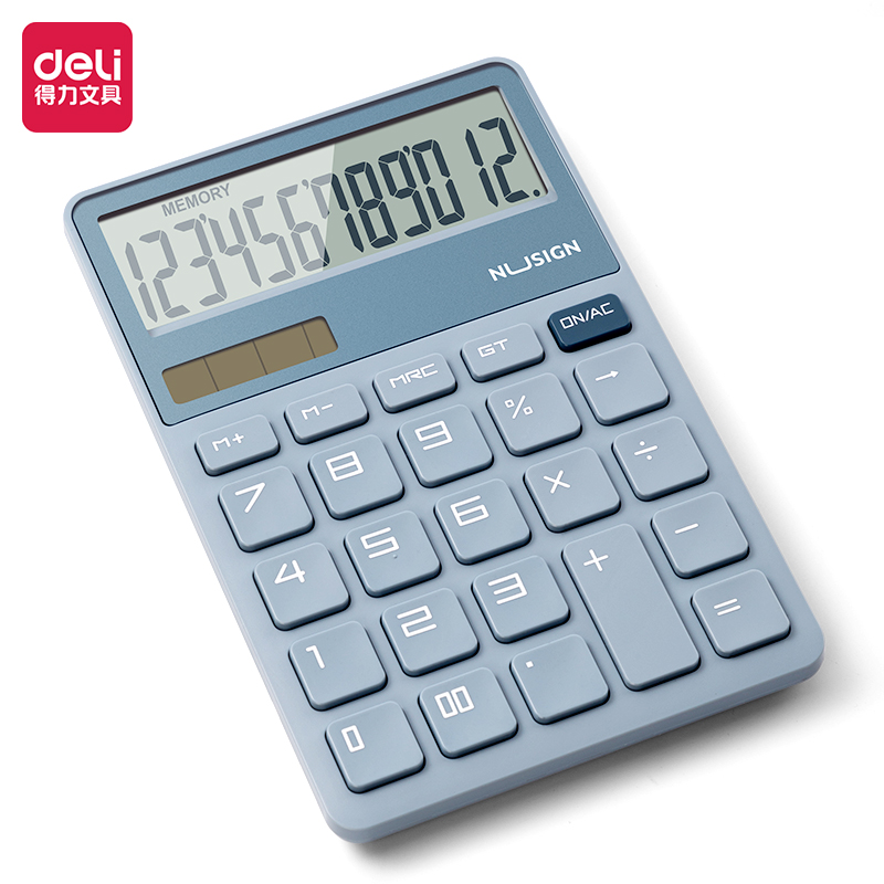 deli NS042 Calculator, 163.3*103.3*20mm, Blue - Image 2