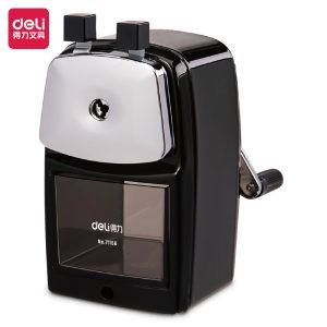 deli 71156 Rotary Pencil Sharpener, For graphite pencil φ8mm, Black