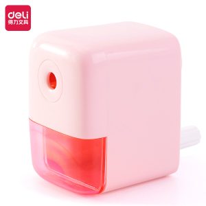 deli 71158 Rotary Pencil Sharpener, Red