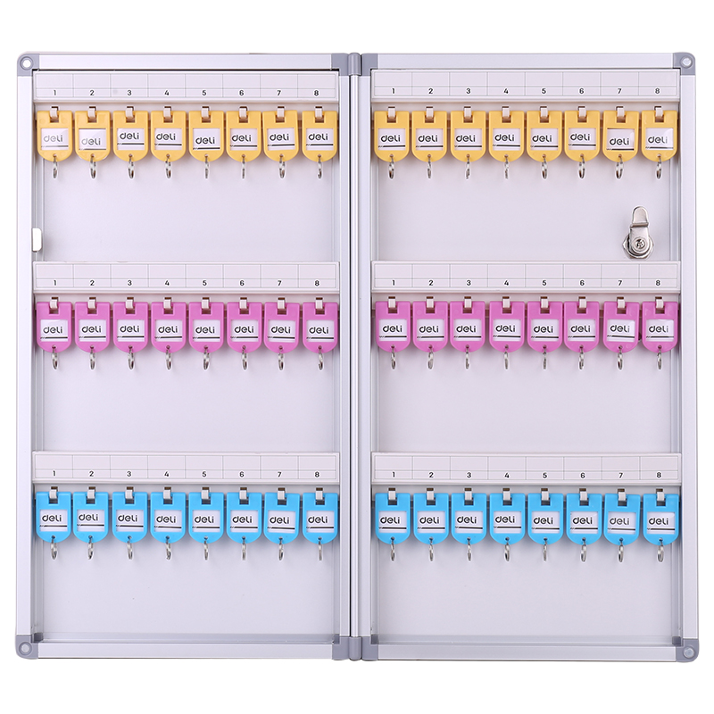 deli 50801 Key Cabinet, 276*63*480mm; 48-bit keyhole, Silver
