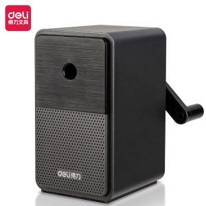 deli 71160 Rotary Pencil Sharpener, For graphite pencil φ8mm, Black