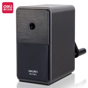 deli 71161 Rotary Pencil Sharpener, For graphite pencil φ8mm, Black