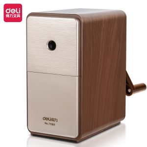deli 71161 Rotary Pencil Sharpener, For graphite pencil φ8mm, Brown