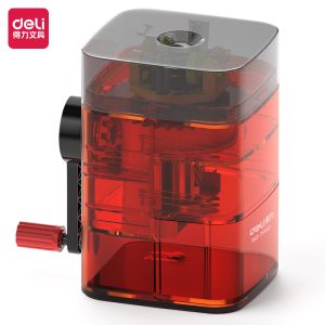 deli 71162 Rotary Pencil Sharpener, For graphite pencil φ8mm, Red