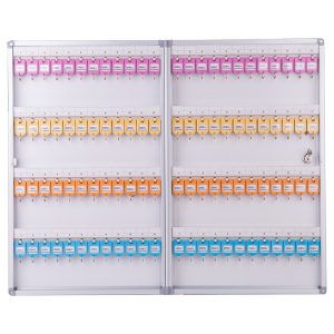 deli 50802 Key Cabinet, 398*63*630mm; 96-bit keyhole, Silver