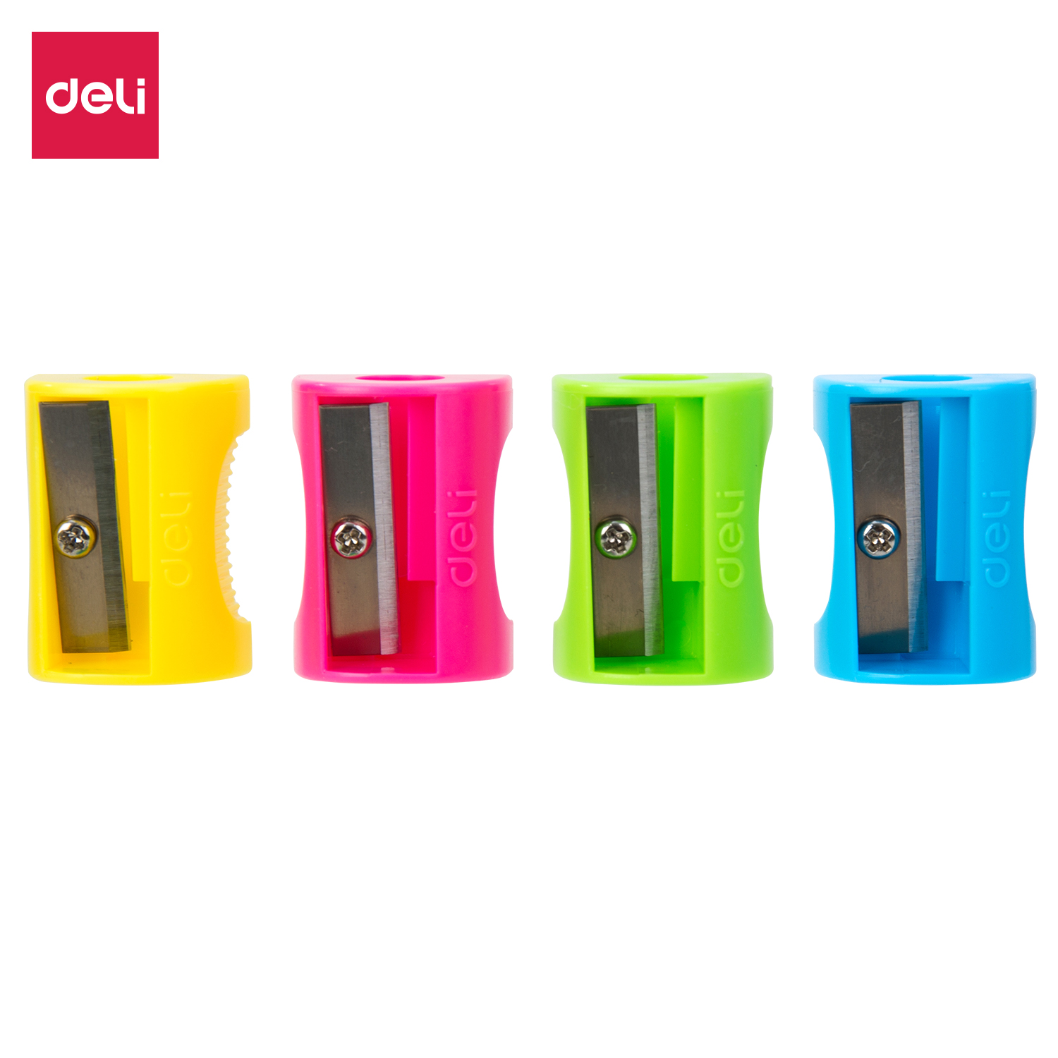 deli E0531 Pencil Sharpener, 1-hole, Assorted Colors