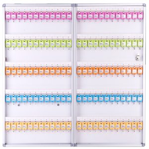 deli 50803 Key Cabinet, 398*63*782mm; 120 keyhole, Silver
