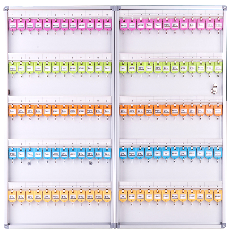 deli 50803 Key Cabinet, 398*63*782mm; 120 keyhole, Silver