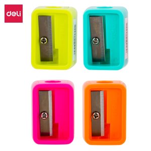 deli E0594 Pencil Sharpener, 1-hole, Assorted Colors