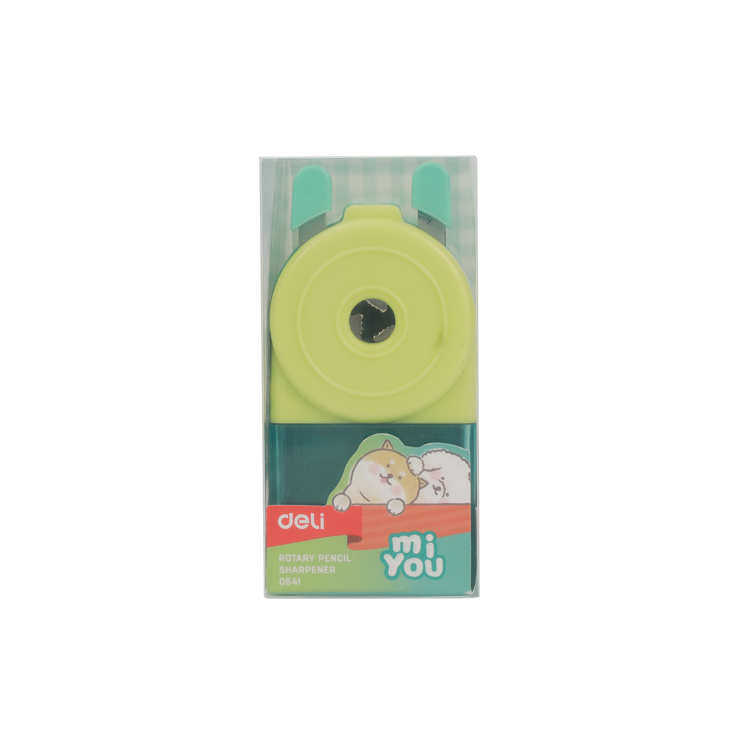 deli E0641 Rotary Pencil Sharpener, 90×43×88mm, Assorted Colors