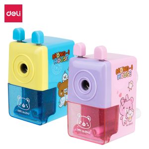 deli E0642 Rotary Pencil Sharpener, 91×47×91mm, Assorted Colors