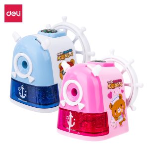 deli E0665 Rotary Pencil Sharpener, 112×103×98mm, Assorted Colors