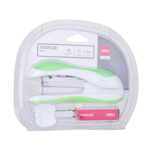 deli E0357 Stapler, 20sheets,24/6 & 26/6, Assorted Colors