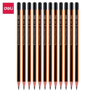 deli E37015 Graphite Pencil, 2B, Black