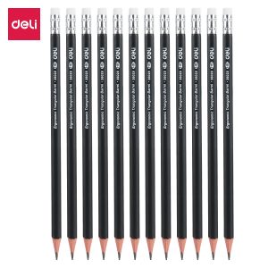 deli E38029 Graphite Pencil, HB, Black