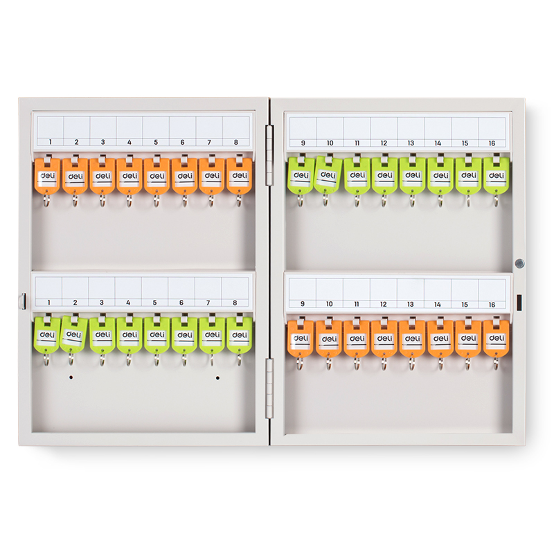 deli 9322 Key Cabinet, 385*277*50mm; 32-bit keyhole, Grey